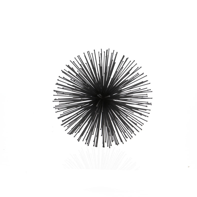 Sphère en métal noir 8 po, Noir, noir, noir, noir