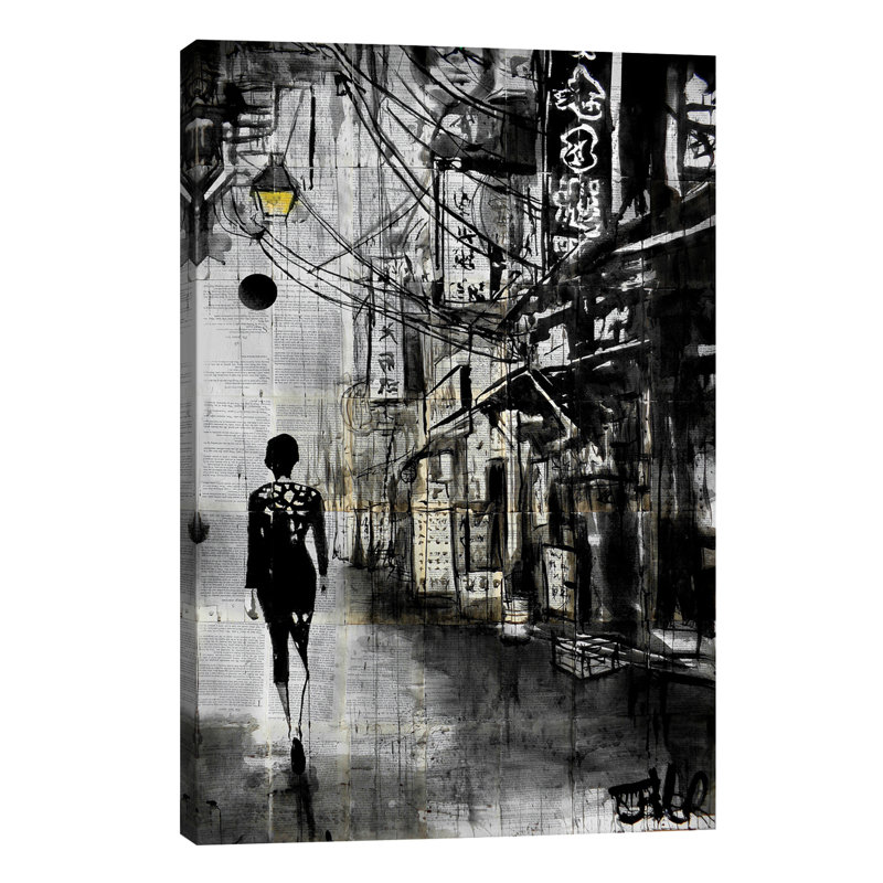 Chinatown Walk by Loui Jover - Wrapped Canvas Print, 66.04 cm H x 45.72 cm W x 1.91 cm D