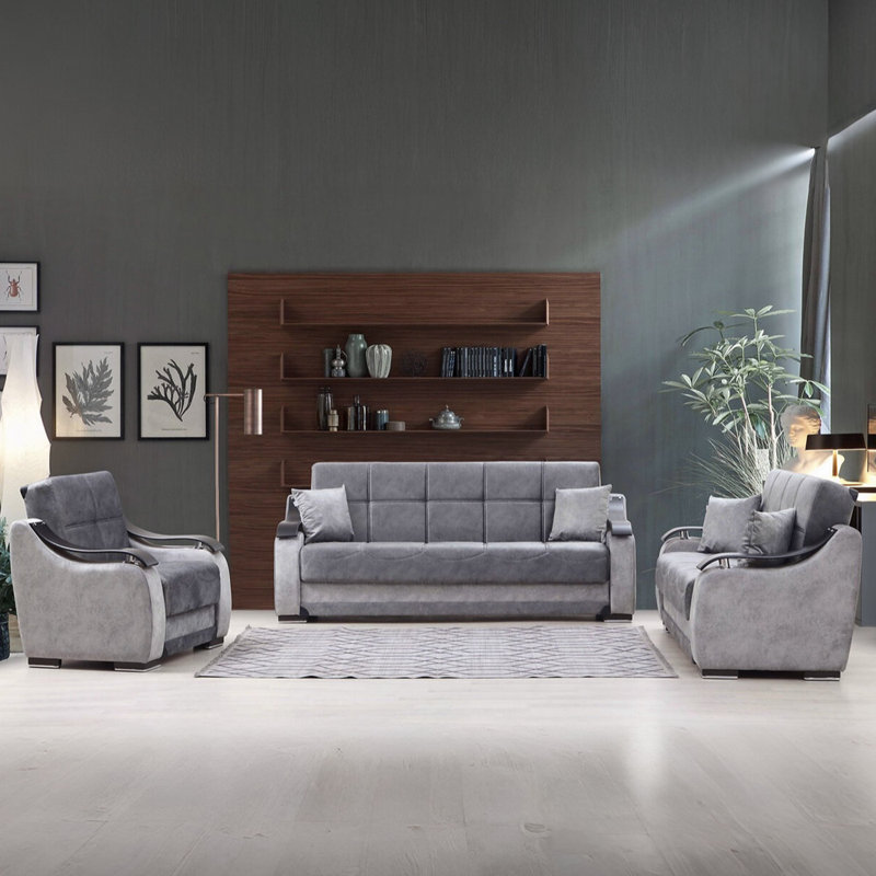 Fauteuil Bella, Velours gris velours