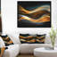 Corwin Gold Waves en noir - reproduction abstraite-26668429-35124177