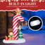 Canne de Noël gonflable de Noël 8,2 pi avec bonhommes de pain d'épice, 6 lumières à DEL intégrées, polyester résistant aux intempéries, avec 7 piquets et 3 cordes pour la cour / jardin / intérieur