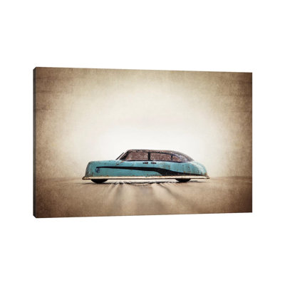 Argo Light Blue Dark Stripe 1 Piece Wall Art on Canvas