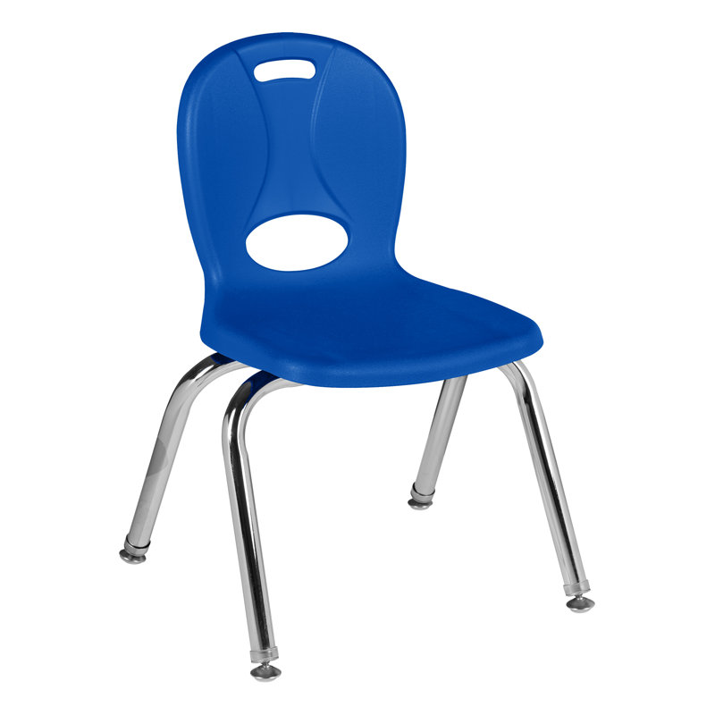 Chaises de classe empilables en plastique avec sièges profilés Structure Series, Bleu, 10 po
