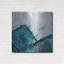 «In Mountains or Valleyys 2» par Britt Hallowell, art mural en métal, 36 po x 36 po