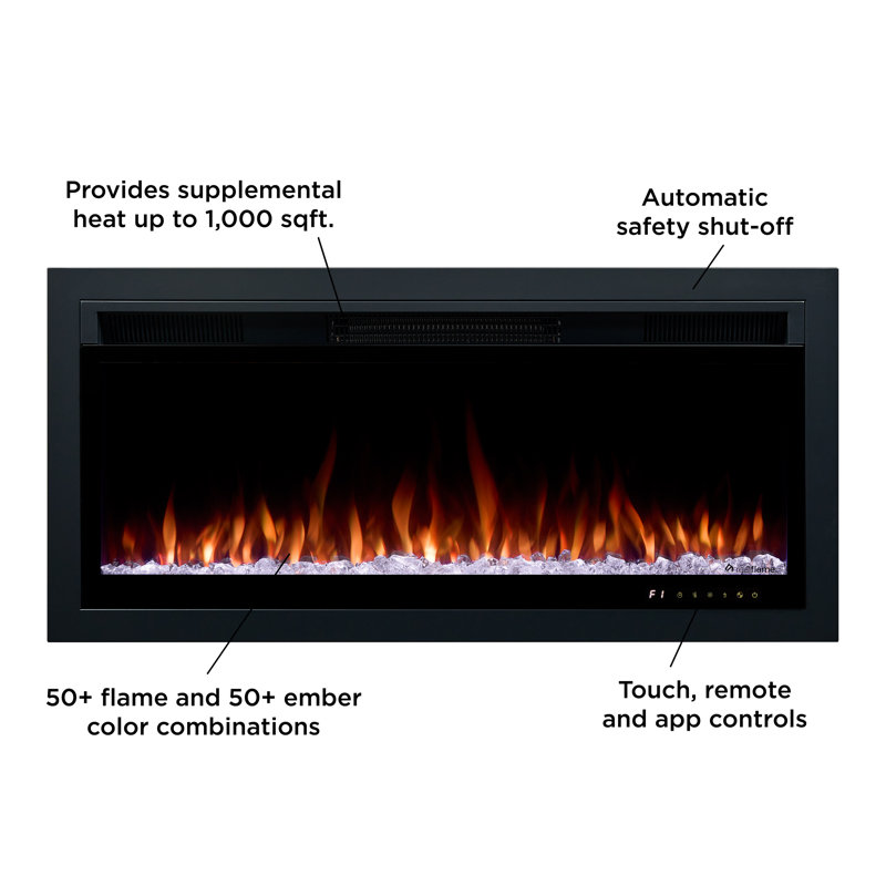 Beau 59" Landscape Electric Fireplace by Real Flame, Smart, White