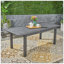 Table de salle à manger d'extérieur extensible en bois d'acacia, gris foncé-613743436