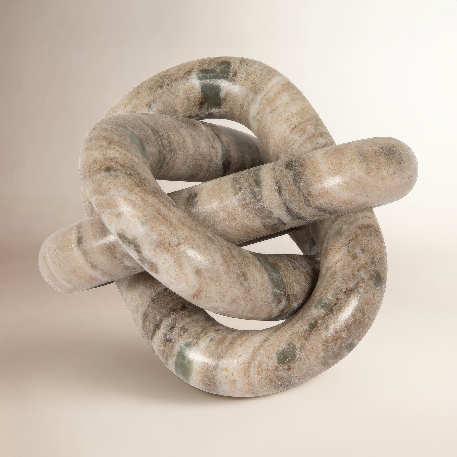 Gwennie Genuine Marble Sculpture, Beige