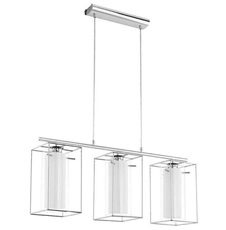 Nehemiah 3 - Light Matte Black Kitchen Island Pendant, White