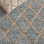 Tapis bleu / brun en jute / coton / laine à tissage plat Keyren-314469133