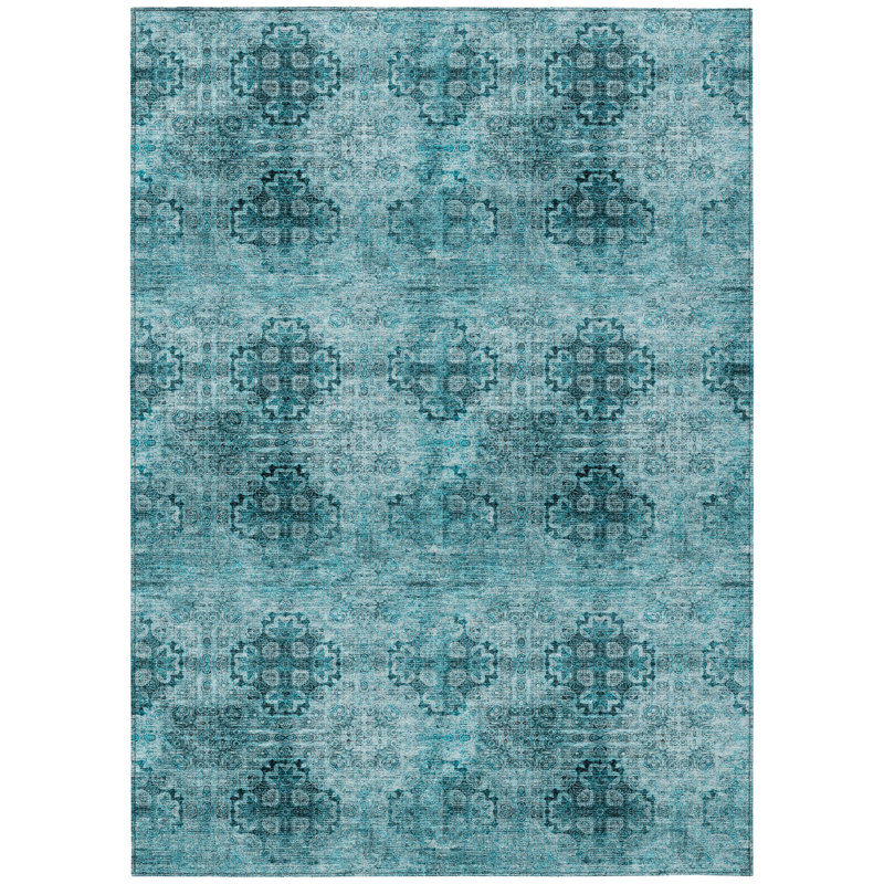 Katherene Floral Indoor / Outdoor Rug, Rectangle 3' x 5'