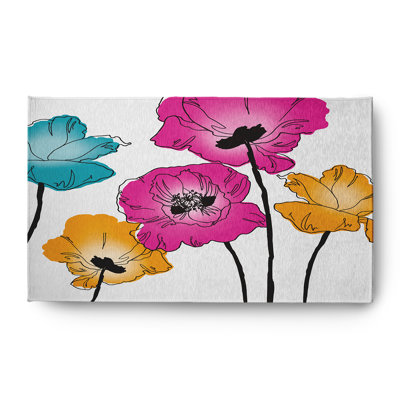Chenille Floral Indoor Rug