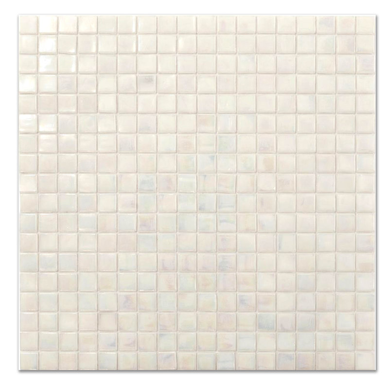 Skosh 0.6" x 0.6" Glass Grid Mosaic Wall & Floor Tile , Dark Bone White