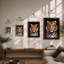 Tiger's Intense Gaze Modern - Framed Print-6976973-6976971