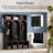 Farmhouse Hall Tree With Storage Bench, Arched Design Entryway Organizer With 5 Hooks & 7 Cubbies, Shoe Cabinet For Mudroom, Living Room-1761984005