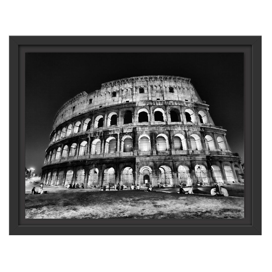 Gerahmtes Wandbild Colosseum in Rom Italien Italien