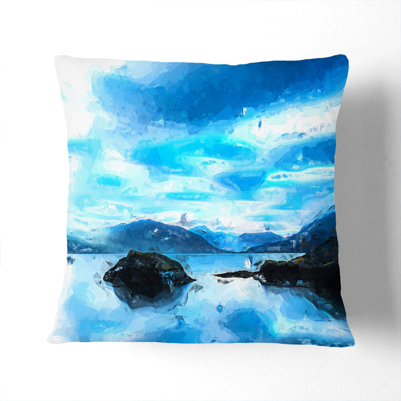 Abstract Square Throw Cushion, 55cm H x 55cm W x 20cm D