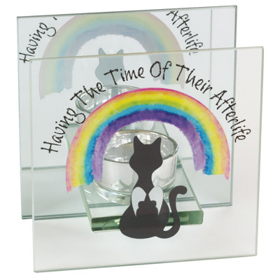 Glass Fireplace Tealight Holder
