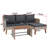 3 Piece Outdoor Sectional Sofa Set