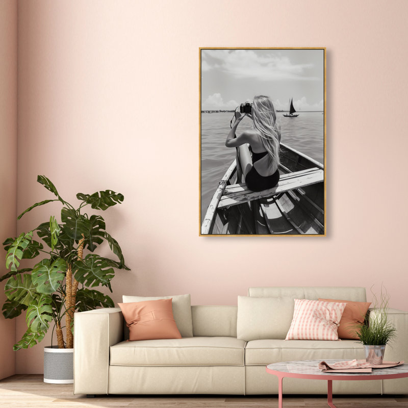 Frame Of Solitude Print by Oliver Gal, 55"H x 37"W, Gold Floater Frame