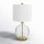 Lampe standard transparente 22 po Odette