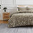 Southshore Fine Linens Secret Meadow Reversible Comforter Set in Brown, Double-Brushed Microfiber Floral Bedding with Down-Alternative Fill, 1 Comforter and 2 Pillow Shams, Full / Queen-884390313-884350004