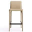 Tabouret de bar H 26 po entièrement assemblé, tabouret de bar rembourré en cuir Saddle avec siège rembourré, tabouret de bar à hauteur de comptoir avec repose-pieds à structure métallique pour comptoir de bar pour îlot de cuisine, kaki-2110765624-2110896978