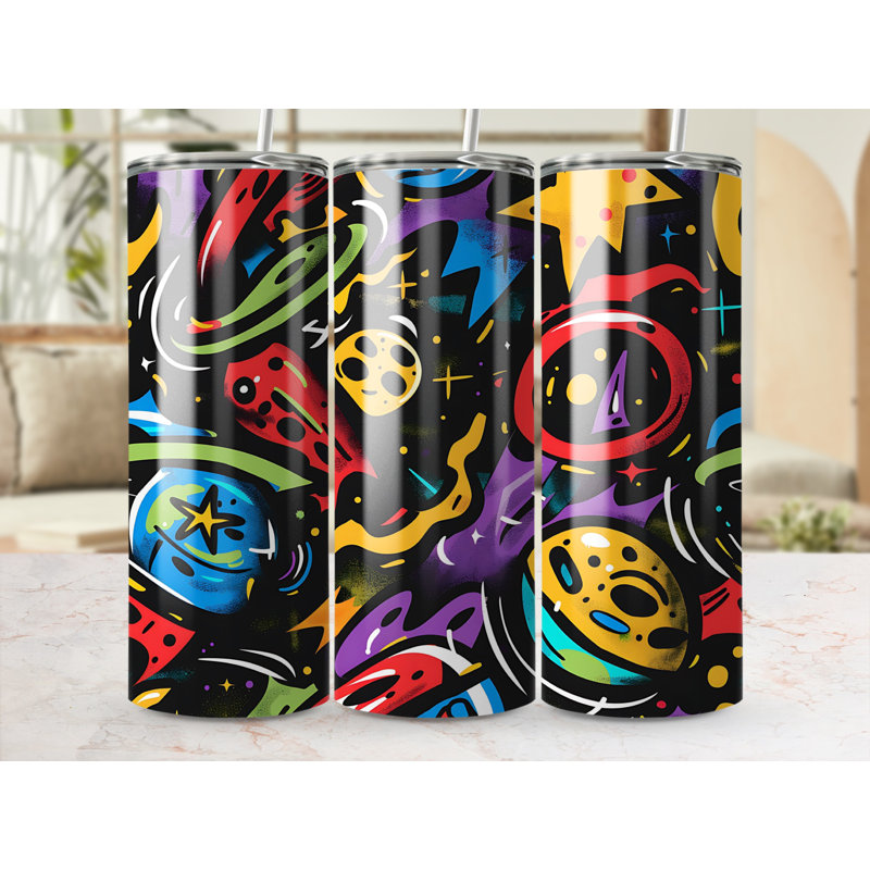 Choose Handmade Tumblers 591ml Vacuum Insulated Stainless Steel (18/8) Travel Tumbler with Straw
