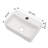 14.5" L x 10" W Wall Mounted Bathroom Sink Rectangular Wall Hung White Ceramic Sink with Faucet Hole