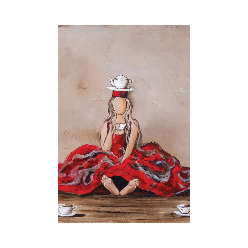 She Don't Dwell On The Past, H 12 po x l 8 po, Toile tendue, Ne s’applique pas