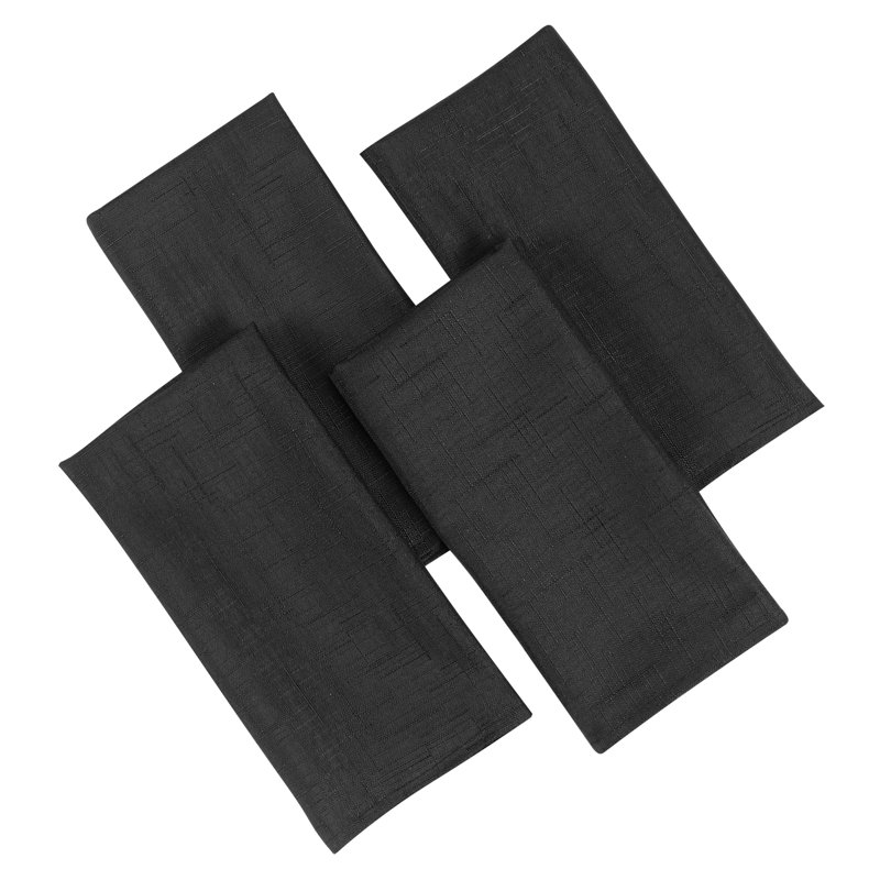 Linen Look Katniss Napkins, Black