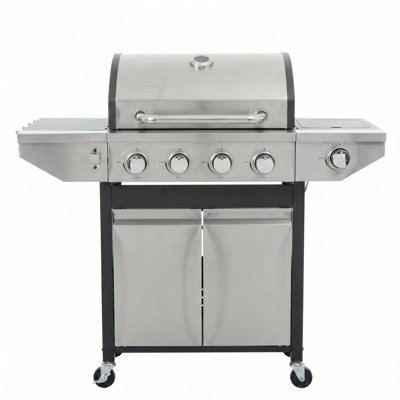 ENDARK 4-Burner Propane Gas Grill,Stainless Steel BBQ Grill With 1 Side Burner