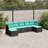 Ebern Designs 7 Piece Patio Sofa Set With Cushions Black Poly Rattan-390339707
