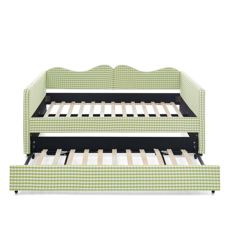 Canapé-lit polyvalent avec couchette coulissante et rangement, Green