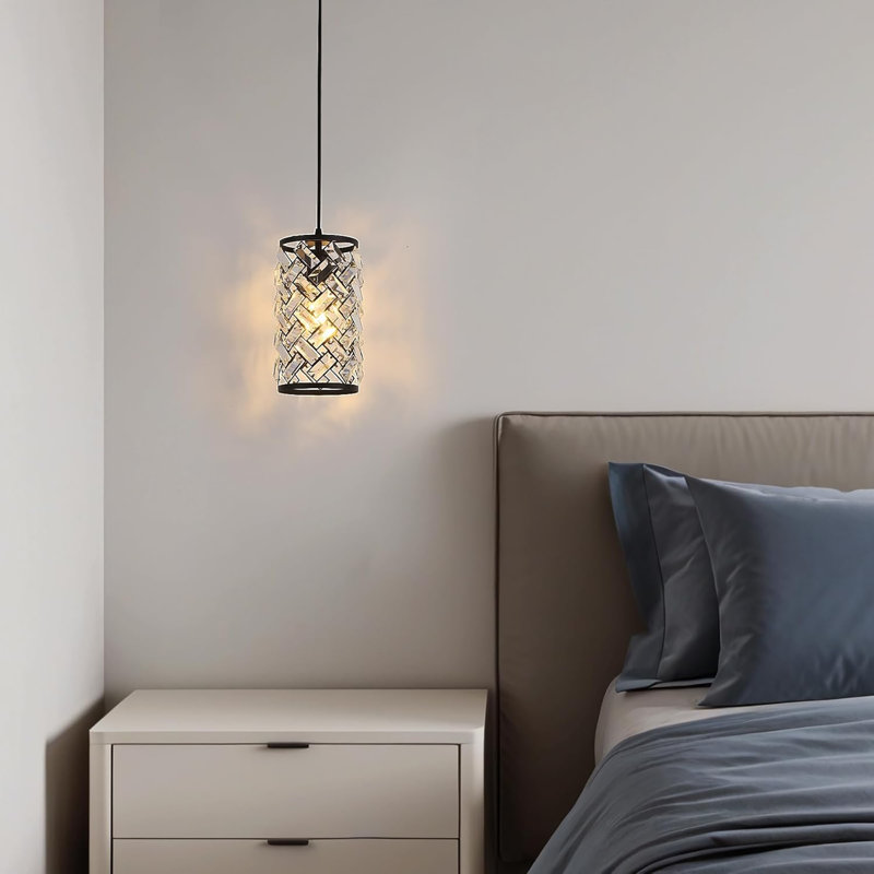Luminaire suspendu en cristal, luminaires suspendus modernes noirs, luminaires suspendus réglables à cordon pour îlot de cuisine, salle à manger, bar, couloir, entrée, cuisine, luminaire suspendu en cristal K9