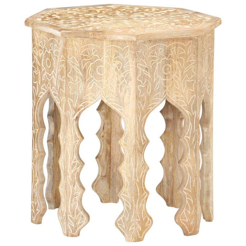 Bohdan Solid Wood Abstract End Table