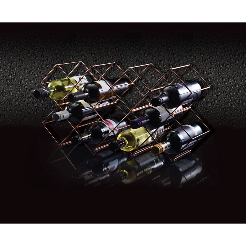 Tabletop Wine Bottle Rack in Copper