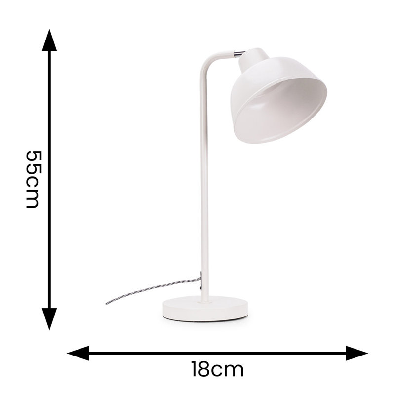 Rhyan Metal Table Lamp, Yes, White