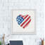 Impression encadrée « Heart Shape flag »-51961071