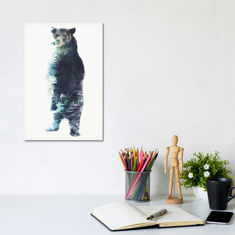 Misty Bear by Barrett Biggers - Wrapped Canvas Print, 20.32 cm H x 30.48 cm W