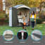 7 Ft. x 5 Ft. High-Density Polyethylene Outdoor Storage Shed with Steel-Reinforced Construction
