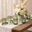 Lot de 16 bougeoirs verts pour la décoration de table de mariage - Bougeoirs votifs verts pour centres de table de mariage rustiques, décoration de fête prénuptiale, décoration de goûter-455406964