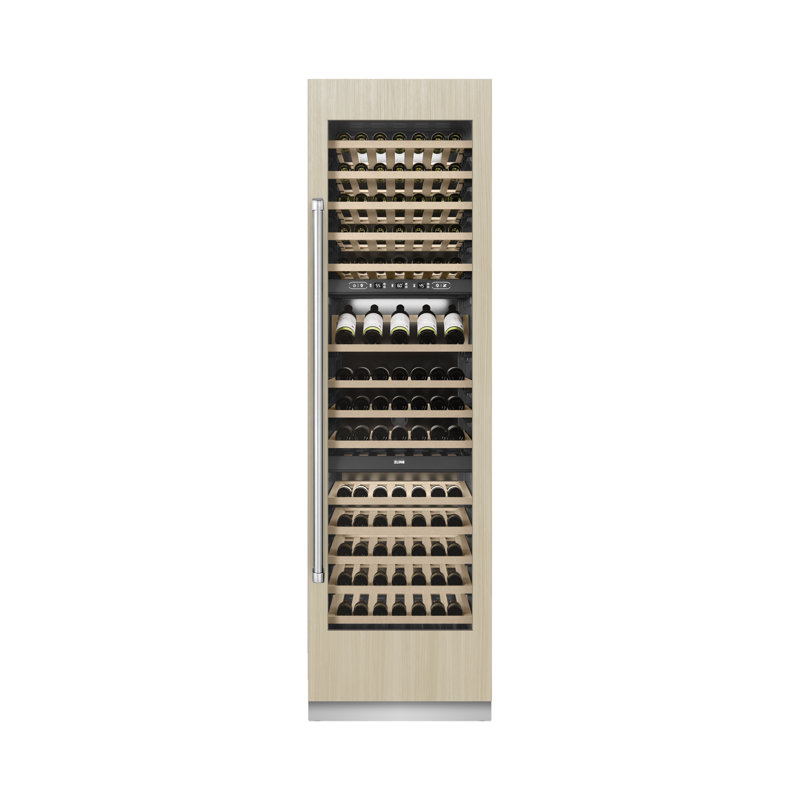 ZLINE 24 in. 12.4 cu. ft. Triple Zone 100 Bottle Column Wine Cooler Accents, Stainless Steel
