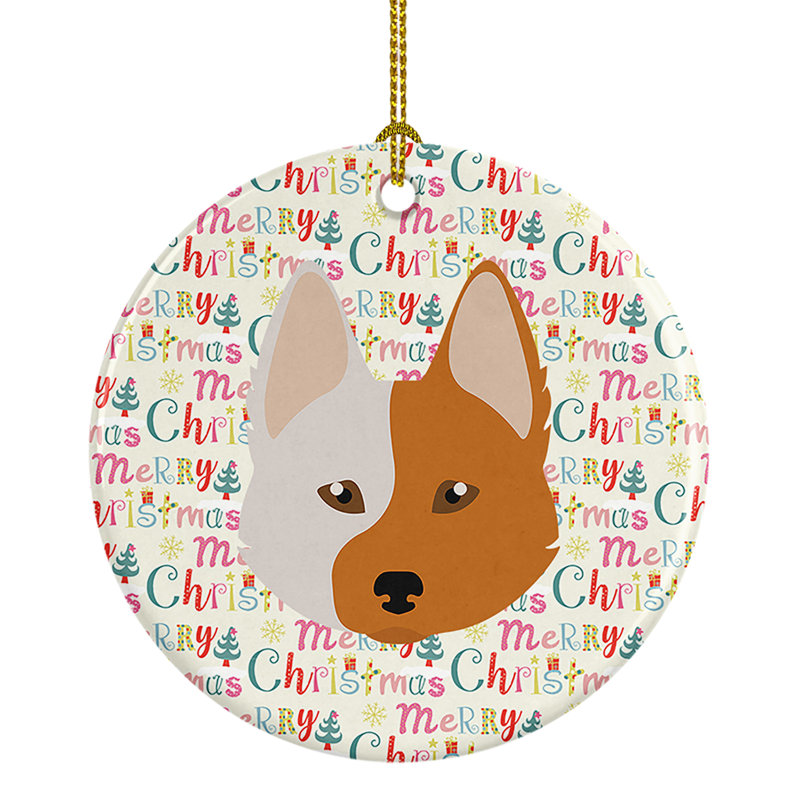 Ornement suspendu Nordic Spitz Merry Christmas