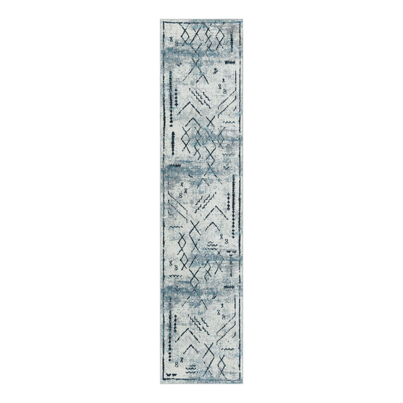 Eudora Geometric Indoor Rug, Runner 2'7" x 12'