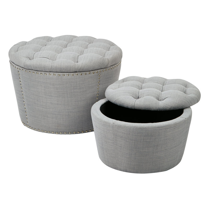 Codie Upholstered Ottoman, Milford Dove