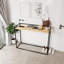 Commode moderne en chêne, 47,2 po x 31,5 po x 13,8 po | 100% panneau de particules enduit de mélamine, 0,7 pouce d'épaisseur | Pieds en métal thermolaqué électrostatique durable | Solution de rangement élégante pour la chambre à coucher et le salon-106776176