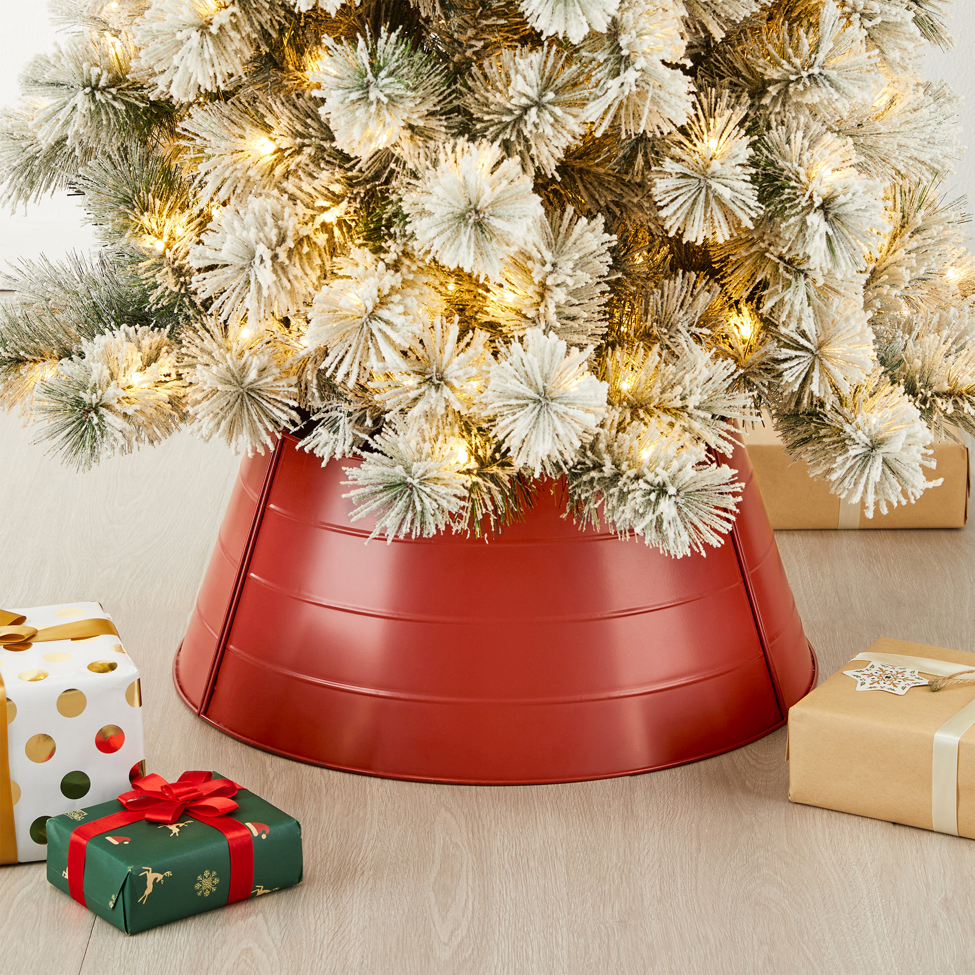 Metal Tree Collar, Red