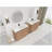 92'' Freestanding Bathroom Vanity with White Ceramic Sink, and 1-Small Storage Cabinet, Soft-Close Door, Imitative Oak, KD-Packing, Plywood-1076123489