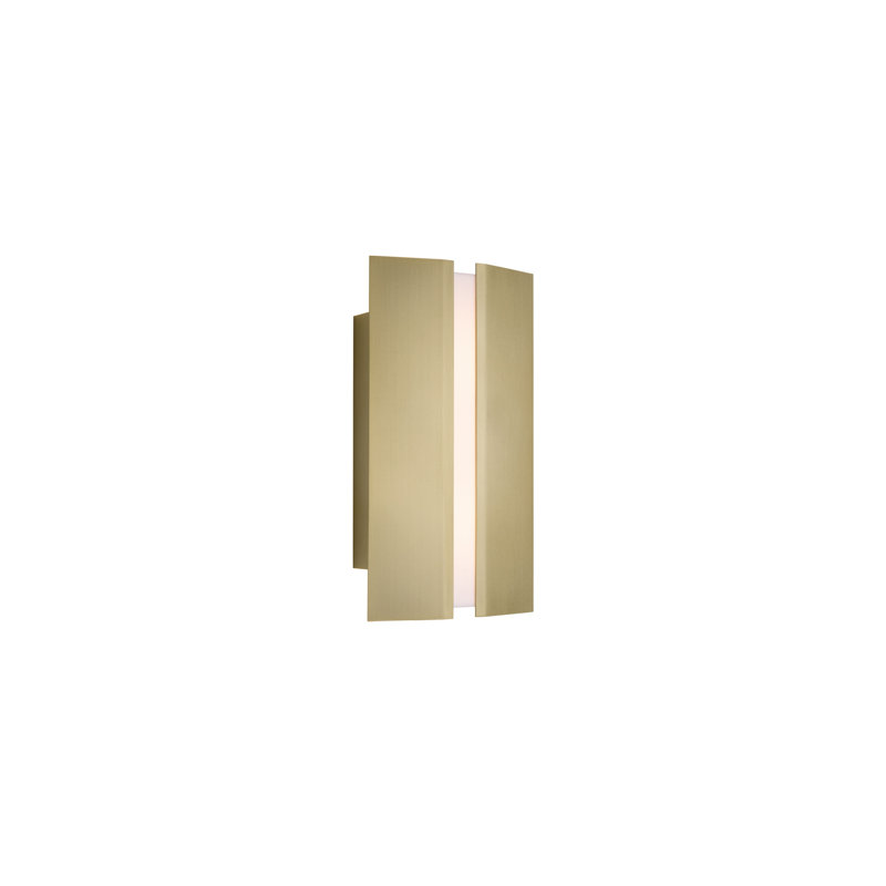 Rima Dimmable LED Flush Mount Sconce, 4000, Brushed Brass
