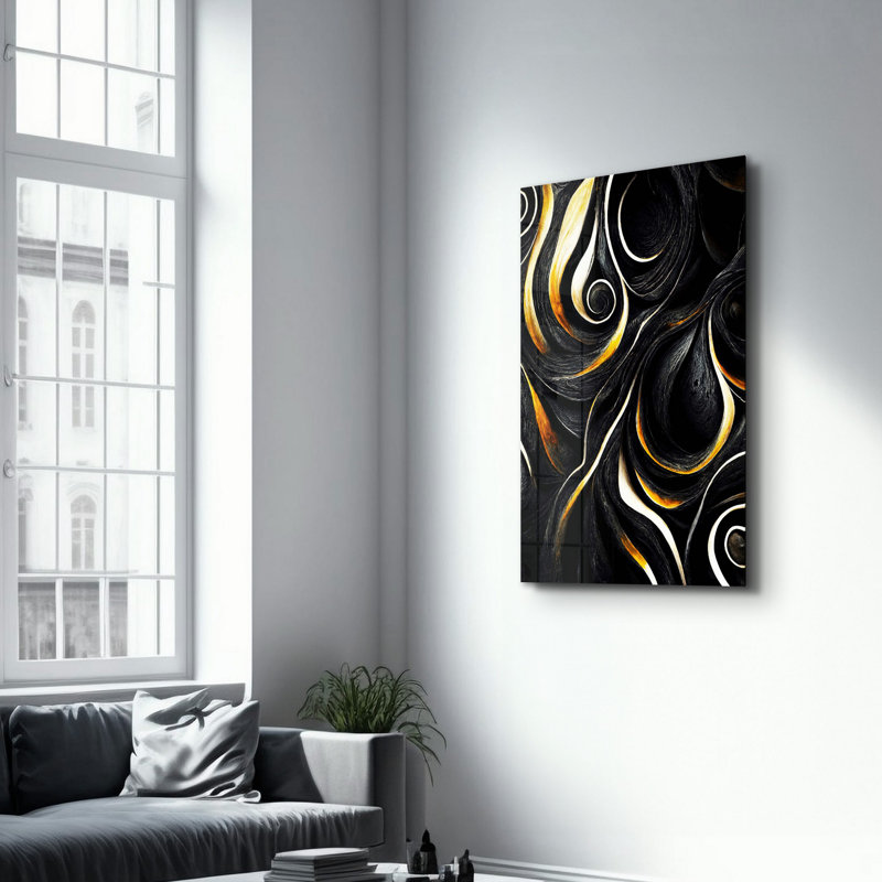 Elegant Tempered Glass Wall Art Painting, 13.8 x 21.7 inches | 100% Tempered Glass, Thickness: 0.16 inches | UV Printed for Vibrant Colors | Perfect for Home Decor, Living Room, & Office Spaces